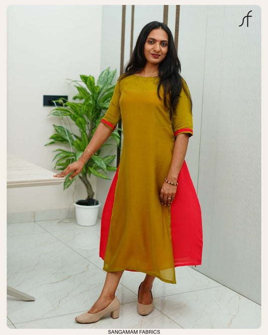 MULL CHANDERI DRESS