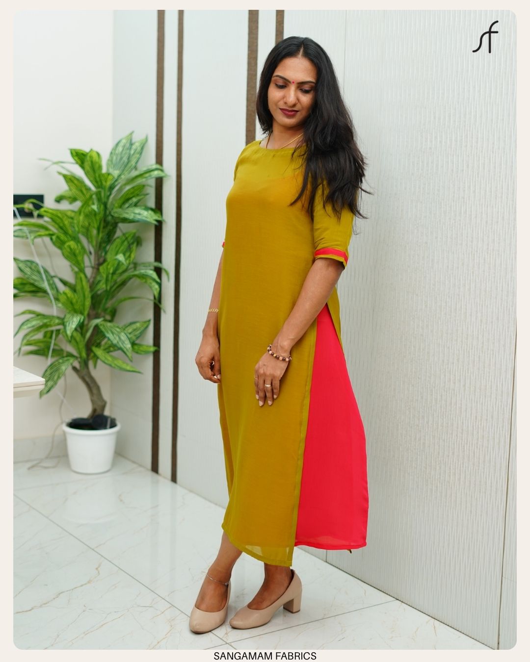 MULL CHANDERI PANEL DRESS