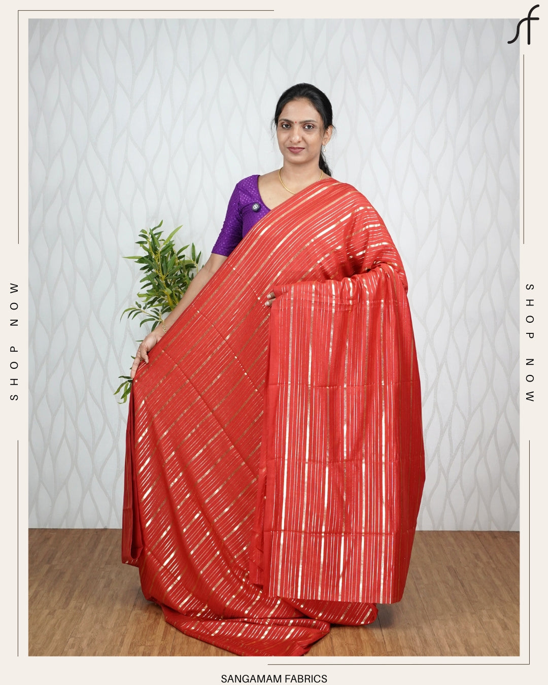 STRIPED VICHITHRA SILK SAREE