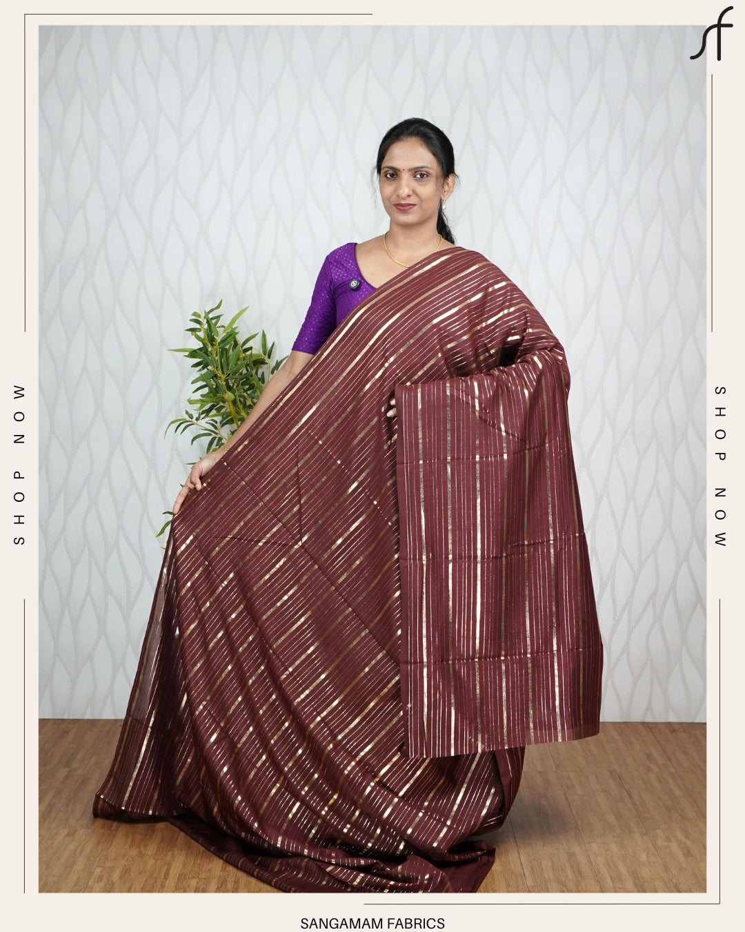 STRIPED VICHITHRA SILK SAREE