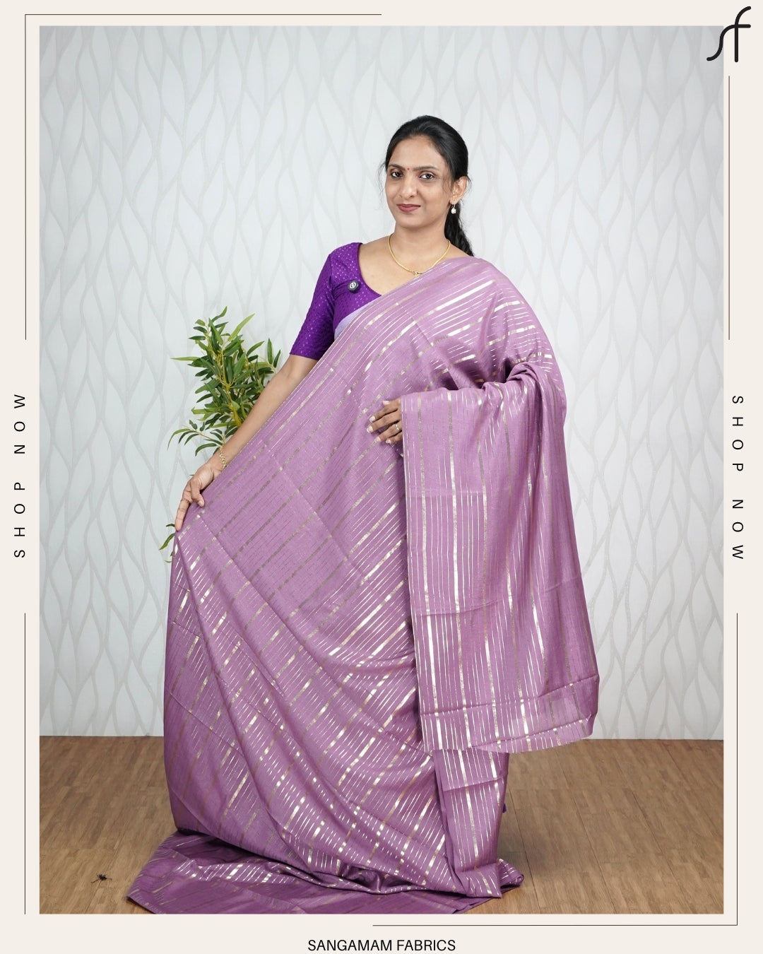 STRIPED VICHITHRA SILK SAREE