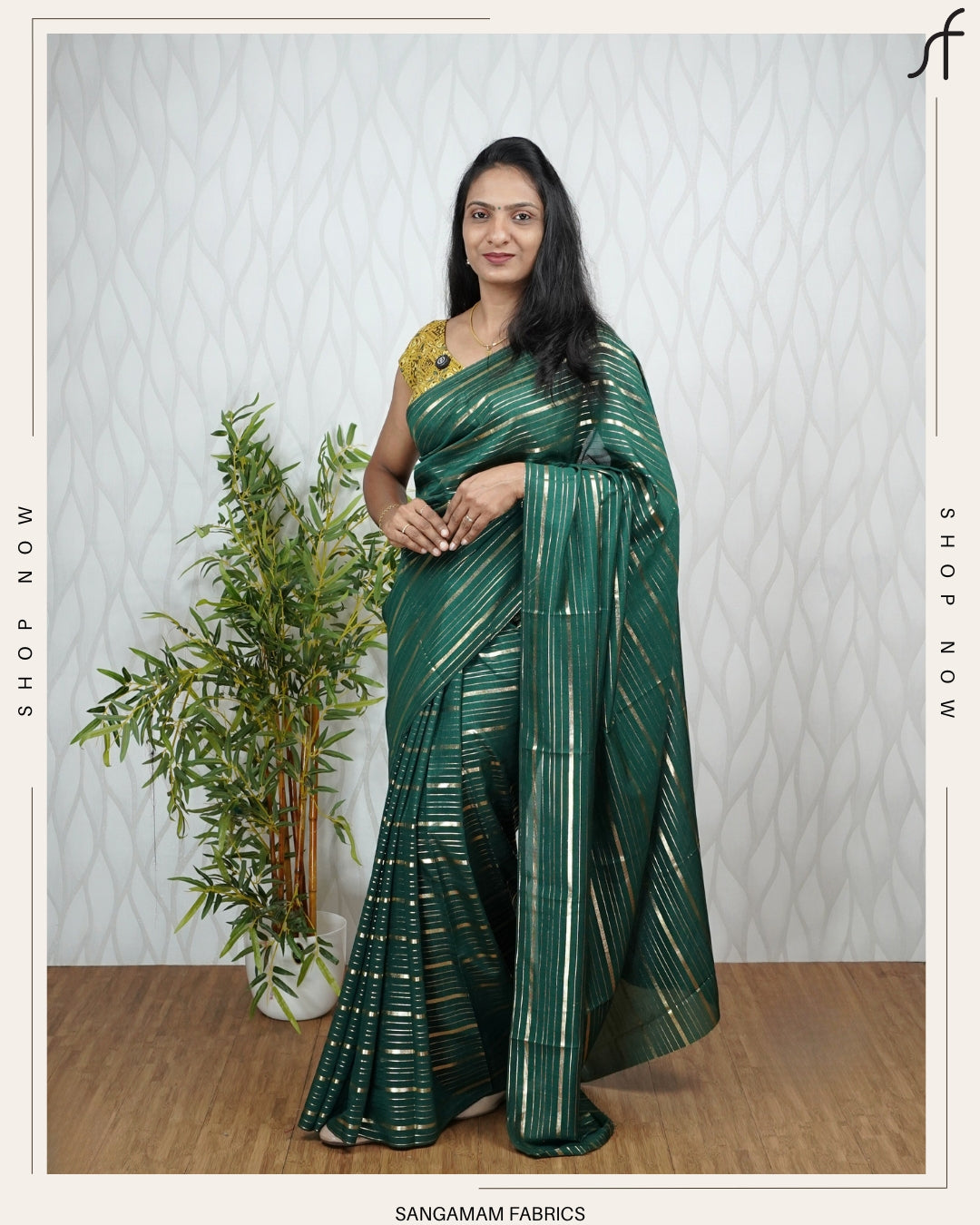 STRIPPED VICHITHRA SILK SAREE