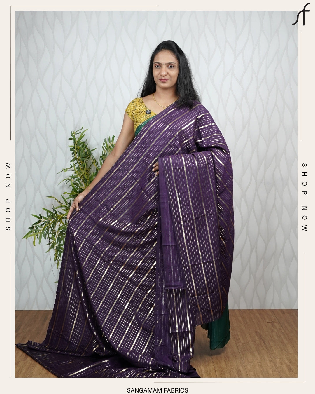 STRIPPED VICHITHRA SILK SAREE