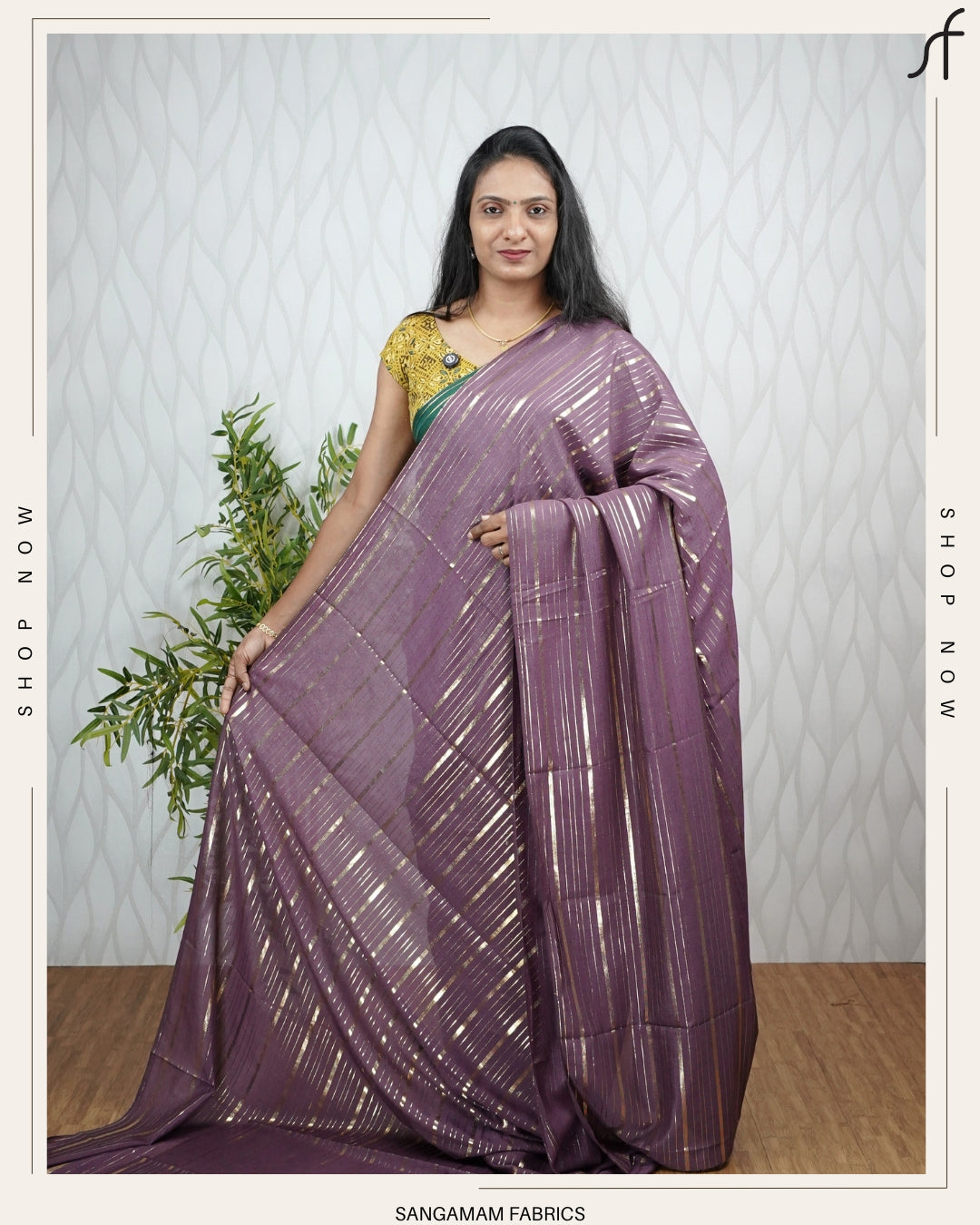 STRIPPED VICHITHRA SILK SAREE