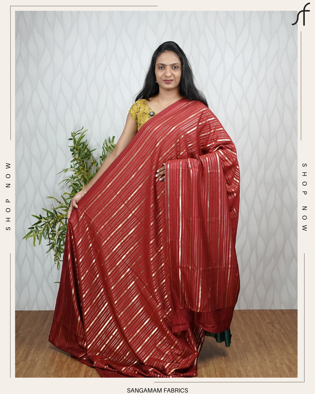 STRIPPED VICHITHRA SILK SAREE