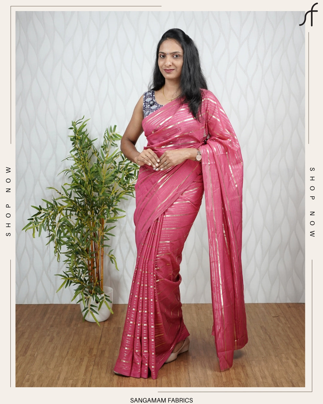 STRIPPED VICHITHRA SILK SAREE