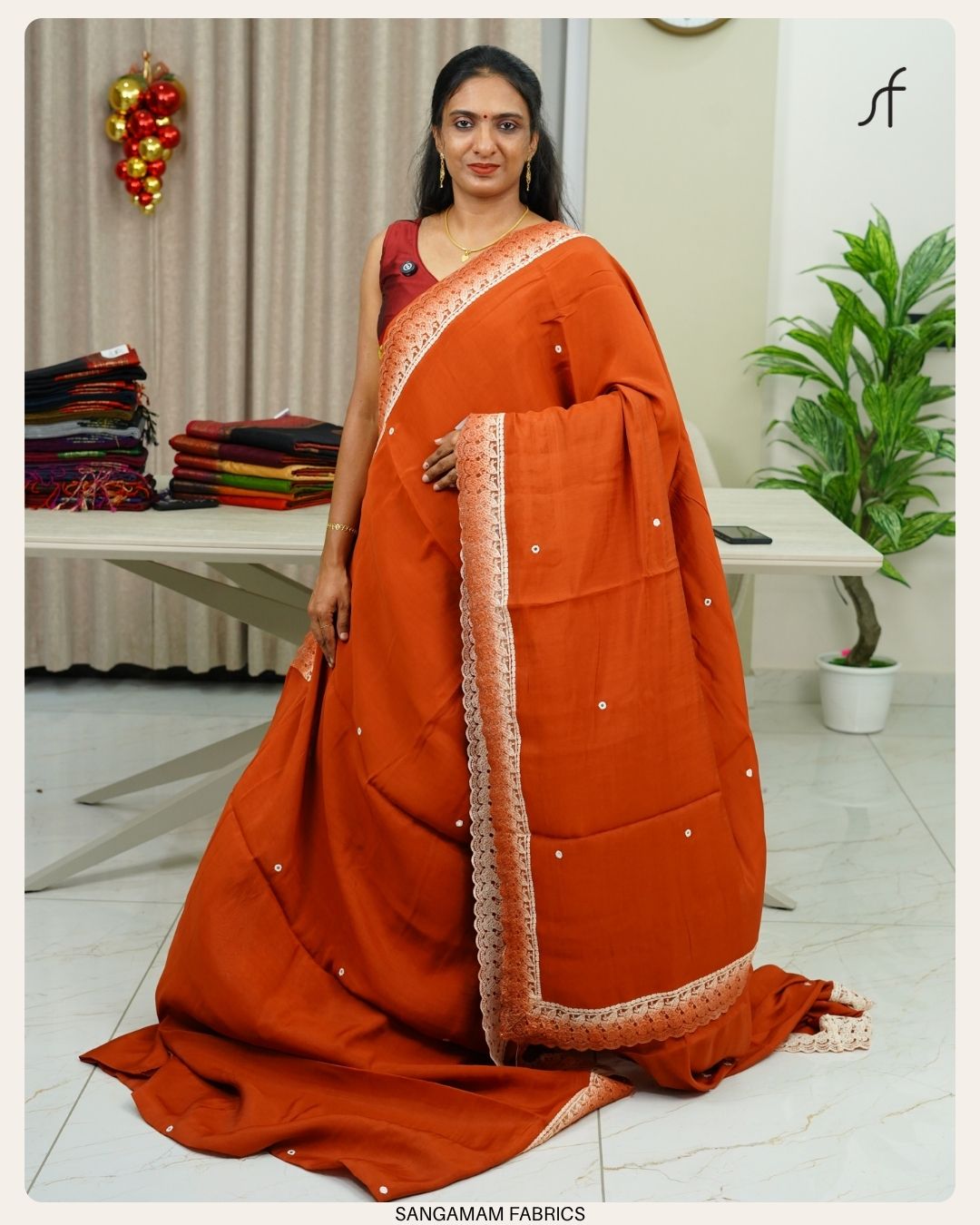 SEMI CHANDERI SILK SAREE