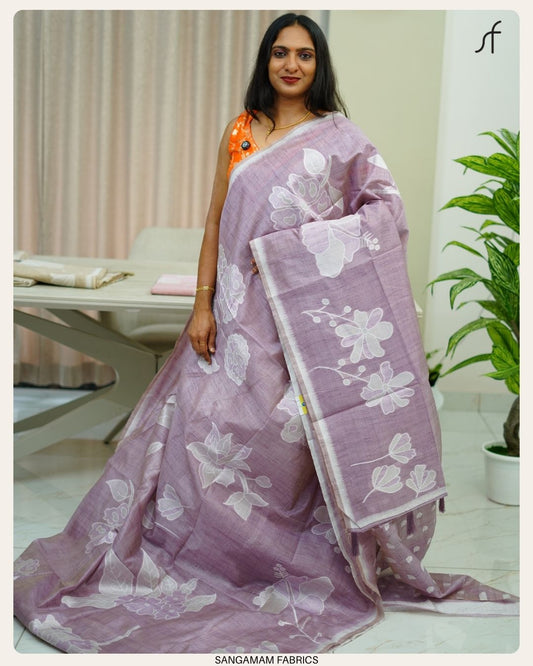 SEMI TUSSAR SILK SAREE