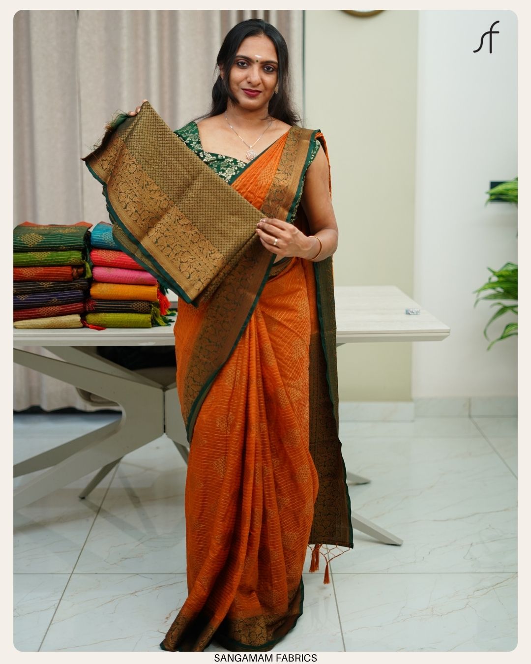 KOLAM DESIGN BANARASI SAREE