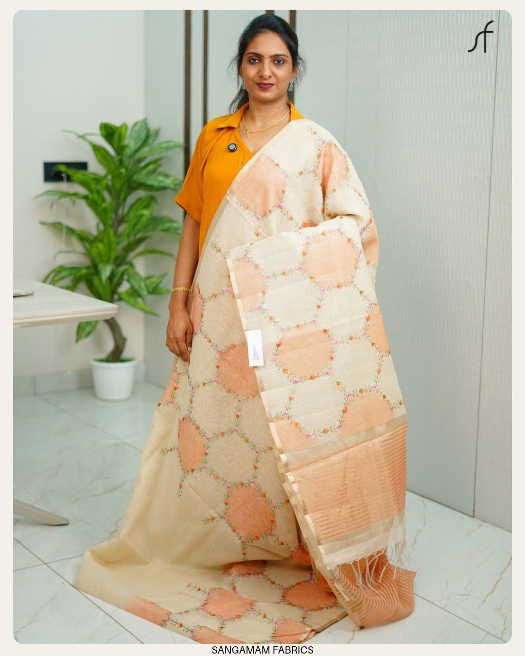 LINEN TISSUE SAREE