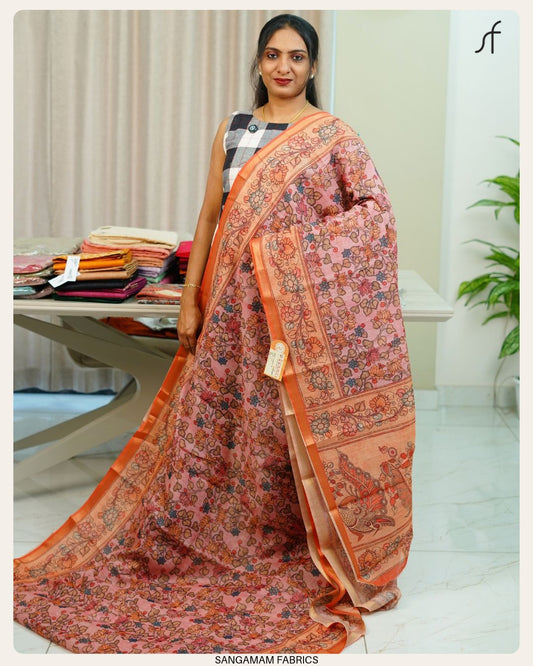 SEMI CHANDERI SILK SAREE