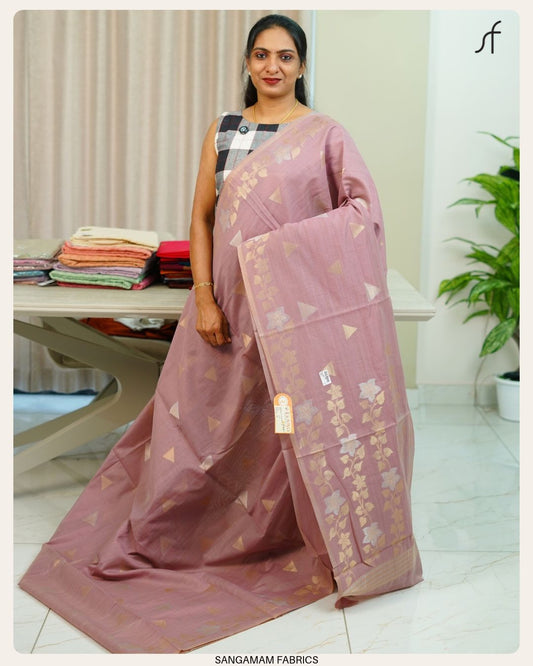 SEMI CHANDERI SILK SAREE