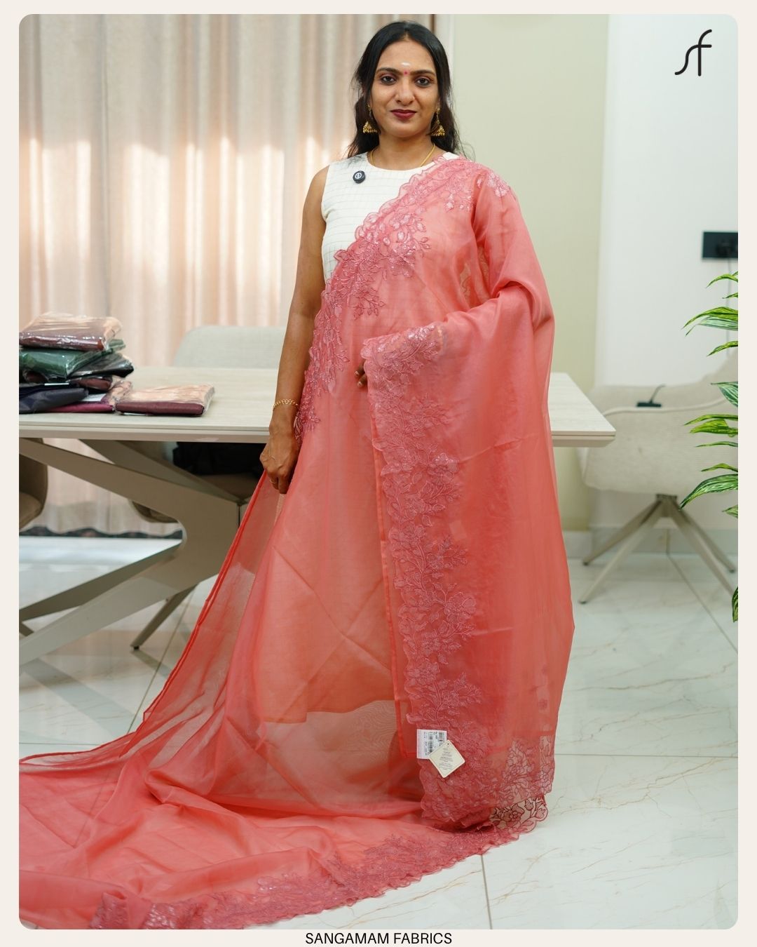 SOFT ORGANZA SAREE