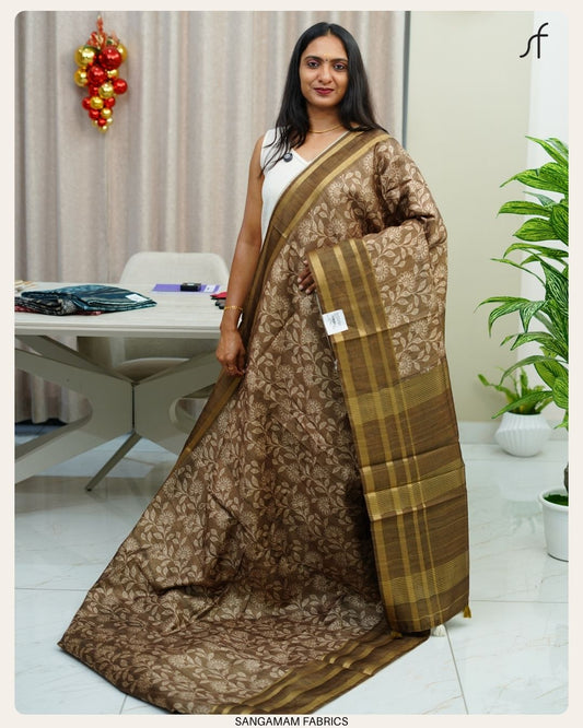 SEMI TUSSAR SILK SAREE