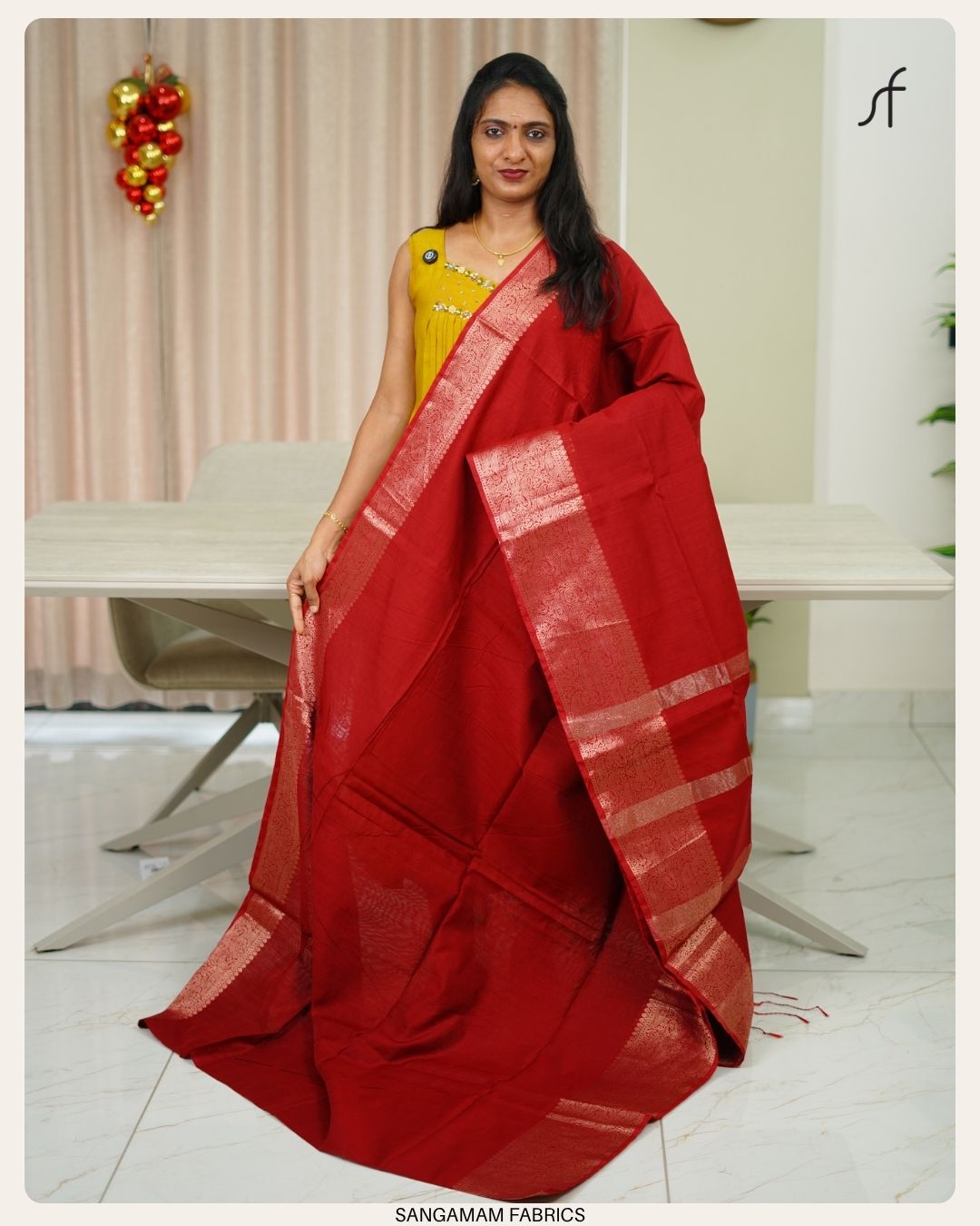 SEMI CHANDERI SILK SAREE