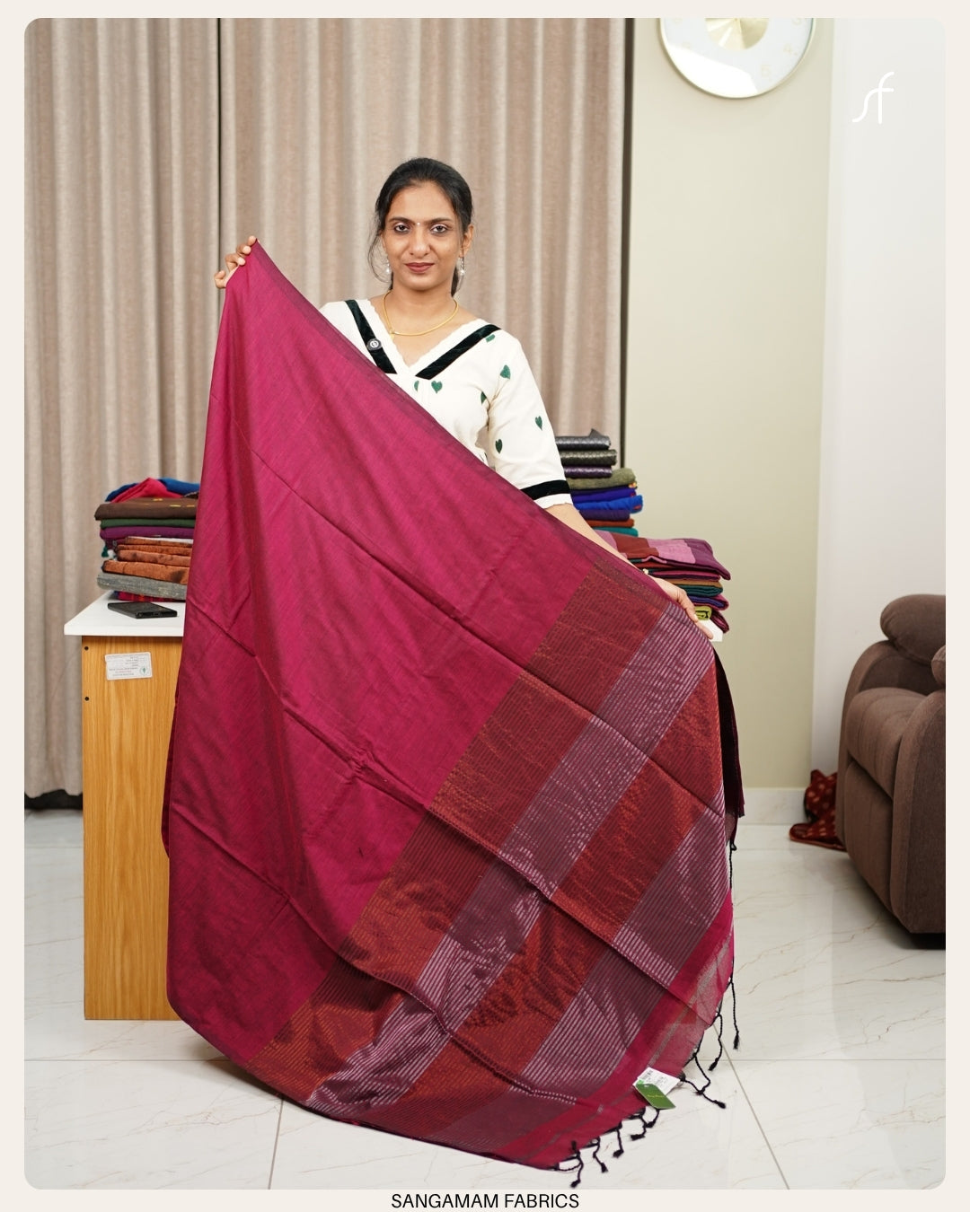 STRIPE JERRY PALLU KHADHI COTTON SAREE