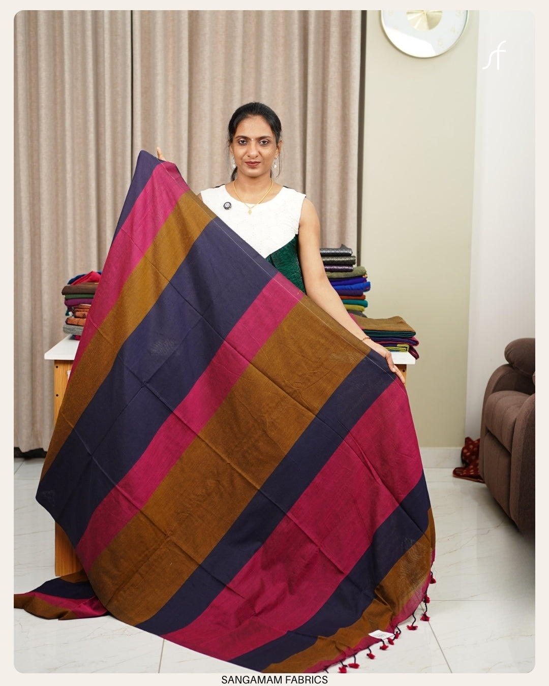 MULTI COLOUR KHADHI COTTON SAREE
