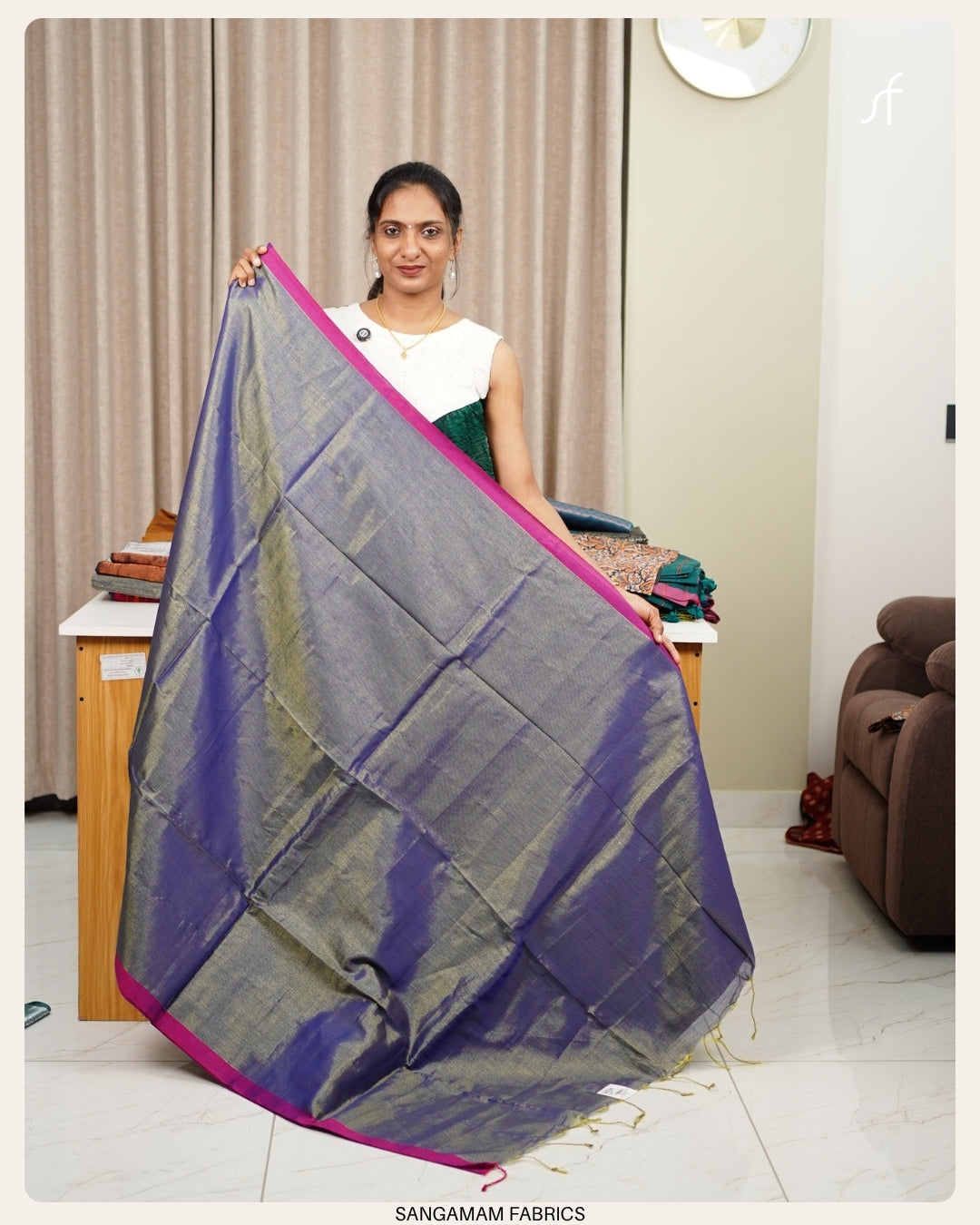 CONTRAST BORDER SOFT TISSUE SILK SAREE