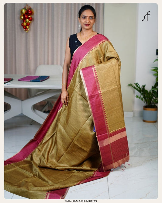 SEMI TUSSAR SILK SAREE