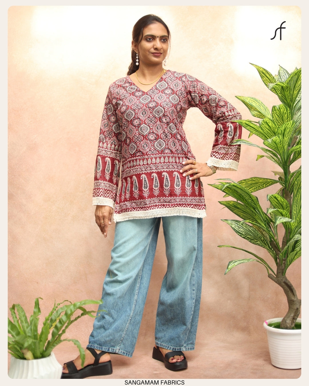 PRINTED COTTON SHORT KURTI