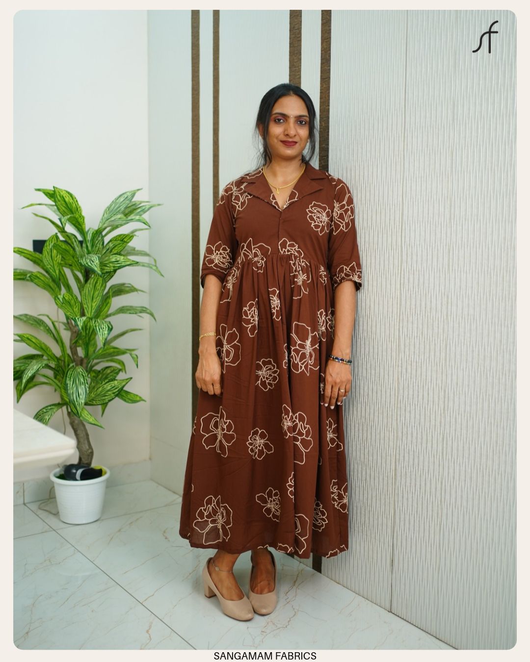FLORAL GRACE A-LINE DRESS