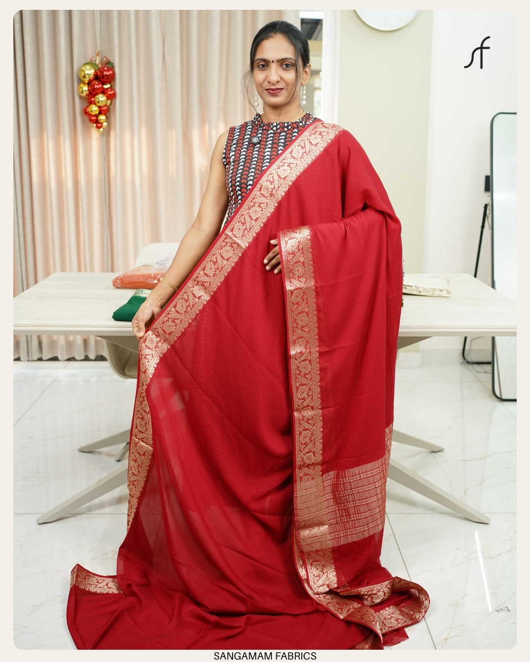GEOGETTE BANARASI SAREE