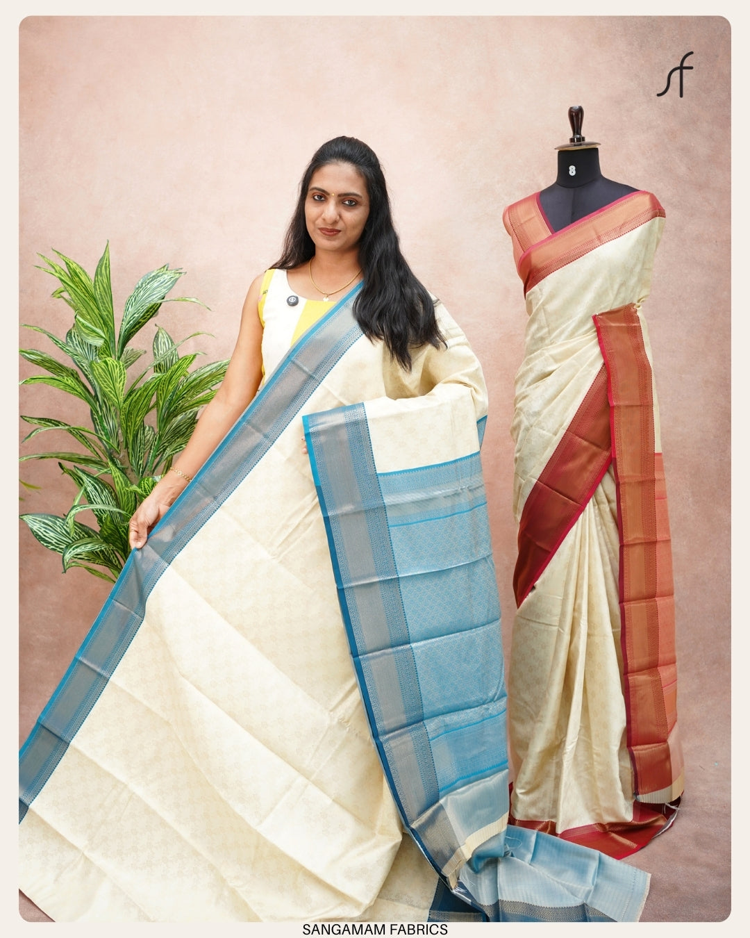 BROCADE SEMI SILK SAREE