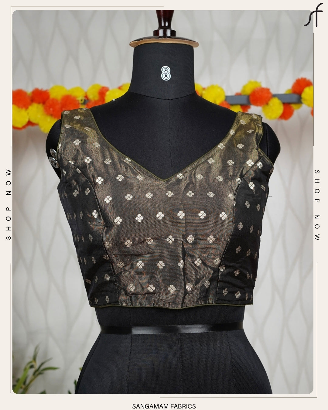 BANARASI BUTTA WOVEN TISSUE BLOUSE