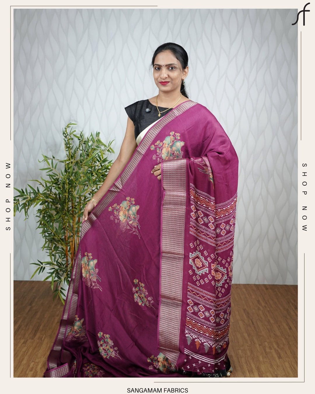 FLORAL DIGITAL PRINTED SAREE