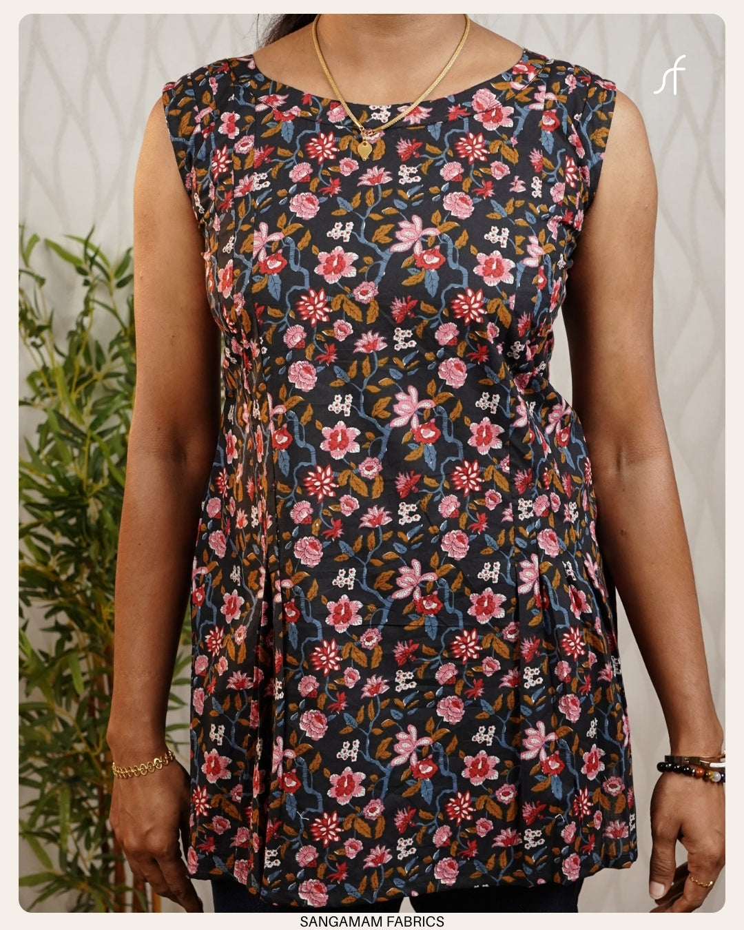 COTTON FLORAL PRINTED SHORT KURTA