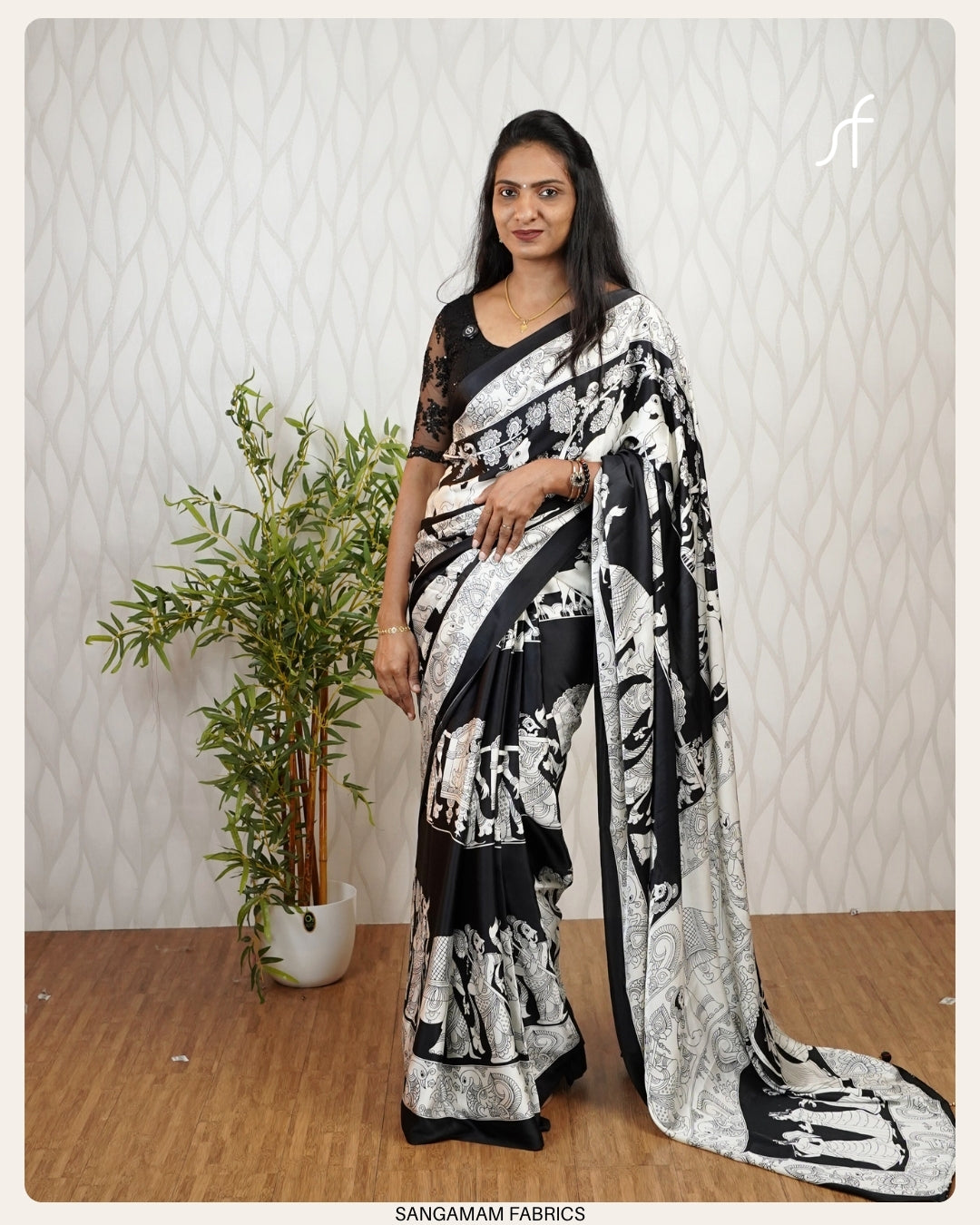 TRADITIONAL PRINTED SEMI MODAL SILK SAREE