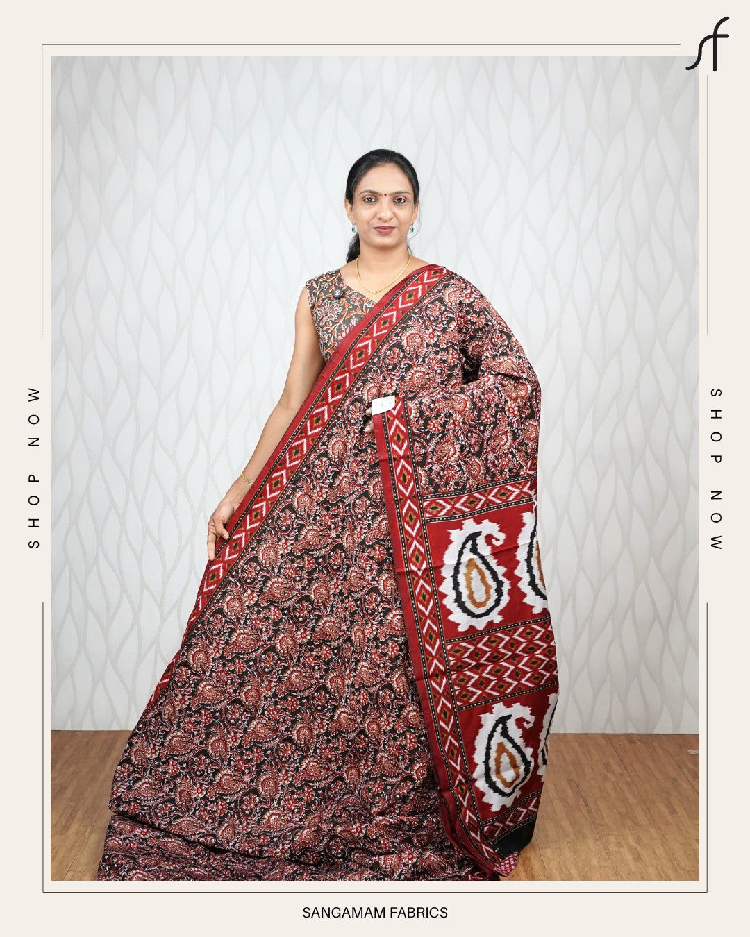 SEMI MAHESHWARI SILK SAREE