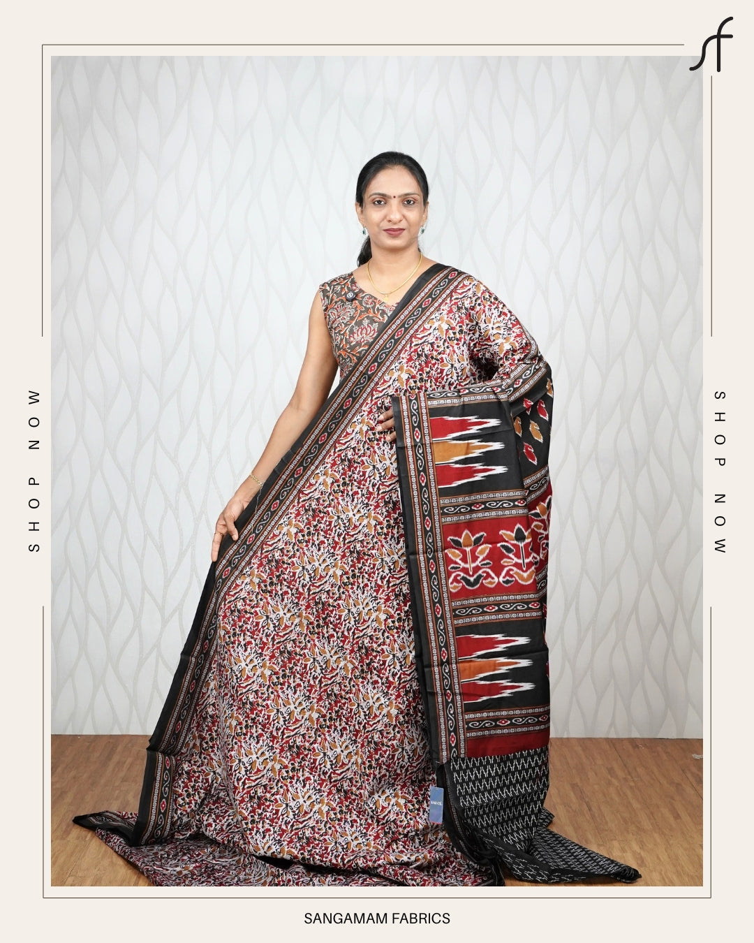 SEMI MAHESHWARI SILK SAREE