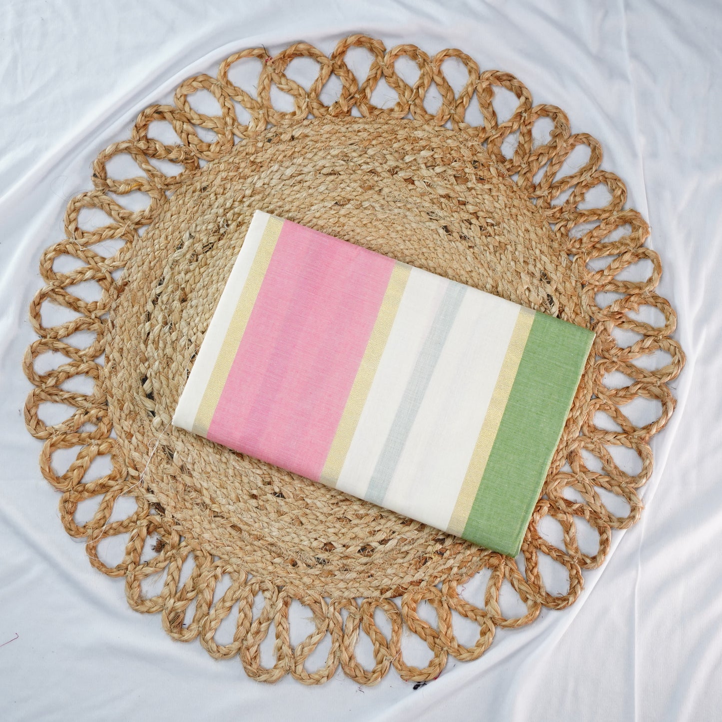 KERALA COTTON SETSAREE FANCY LINE PATTERN