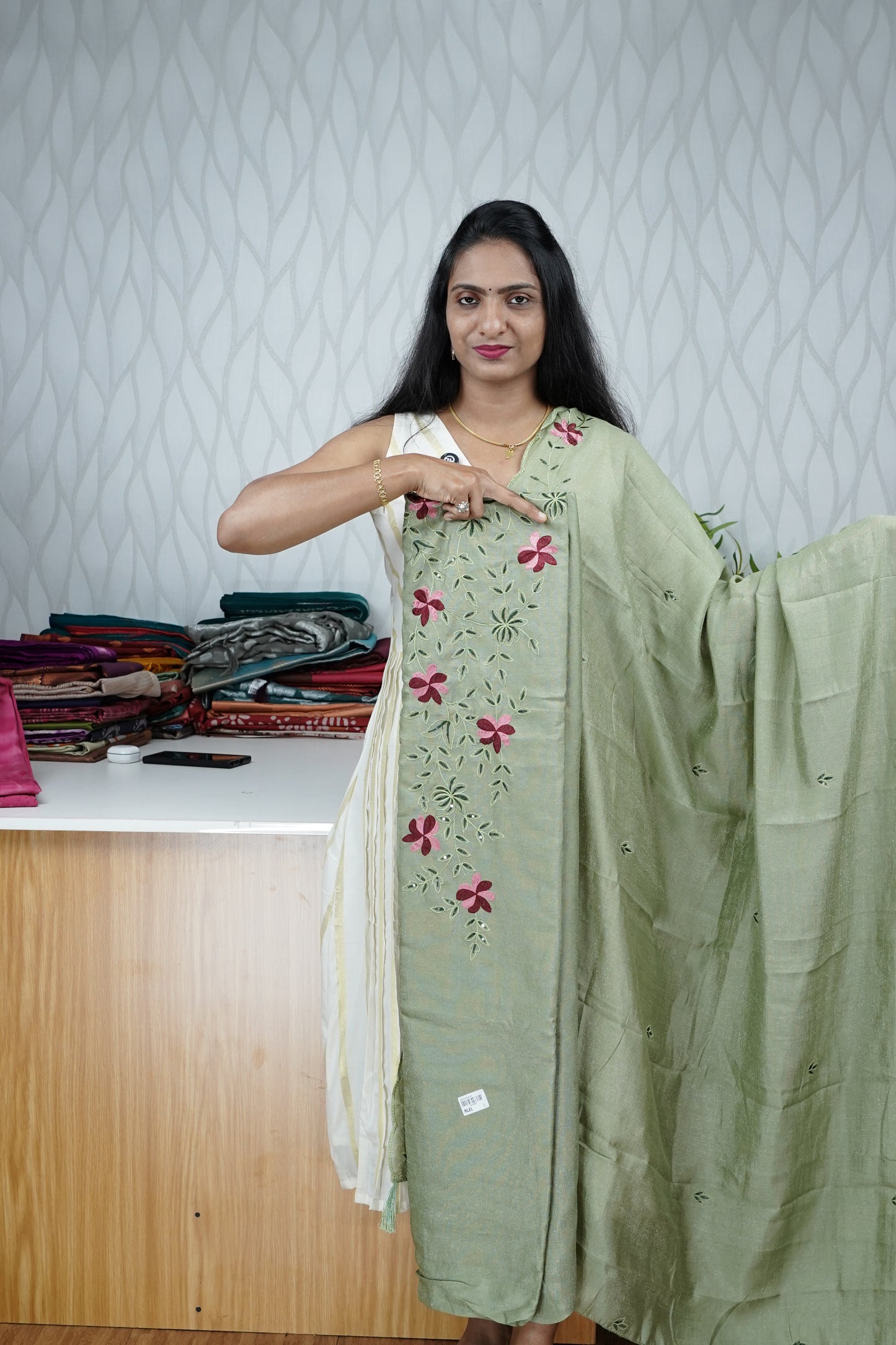 EMBROIDERY WORK UNSTITCHED SALWAR SUIT