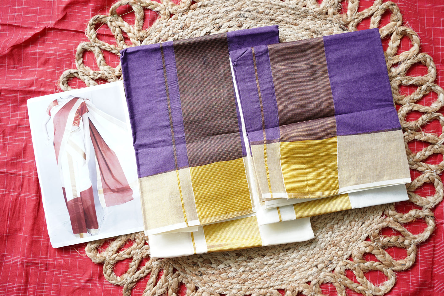 TIE AND DYE KERALA COTTON SETMUNDU