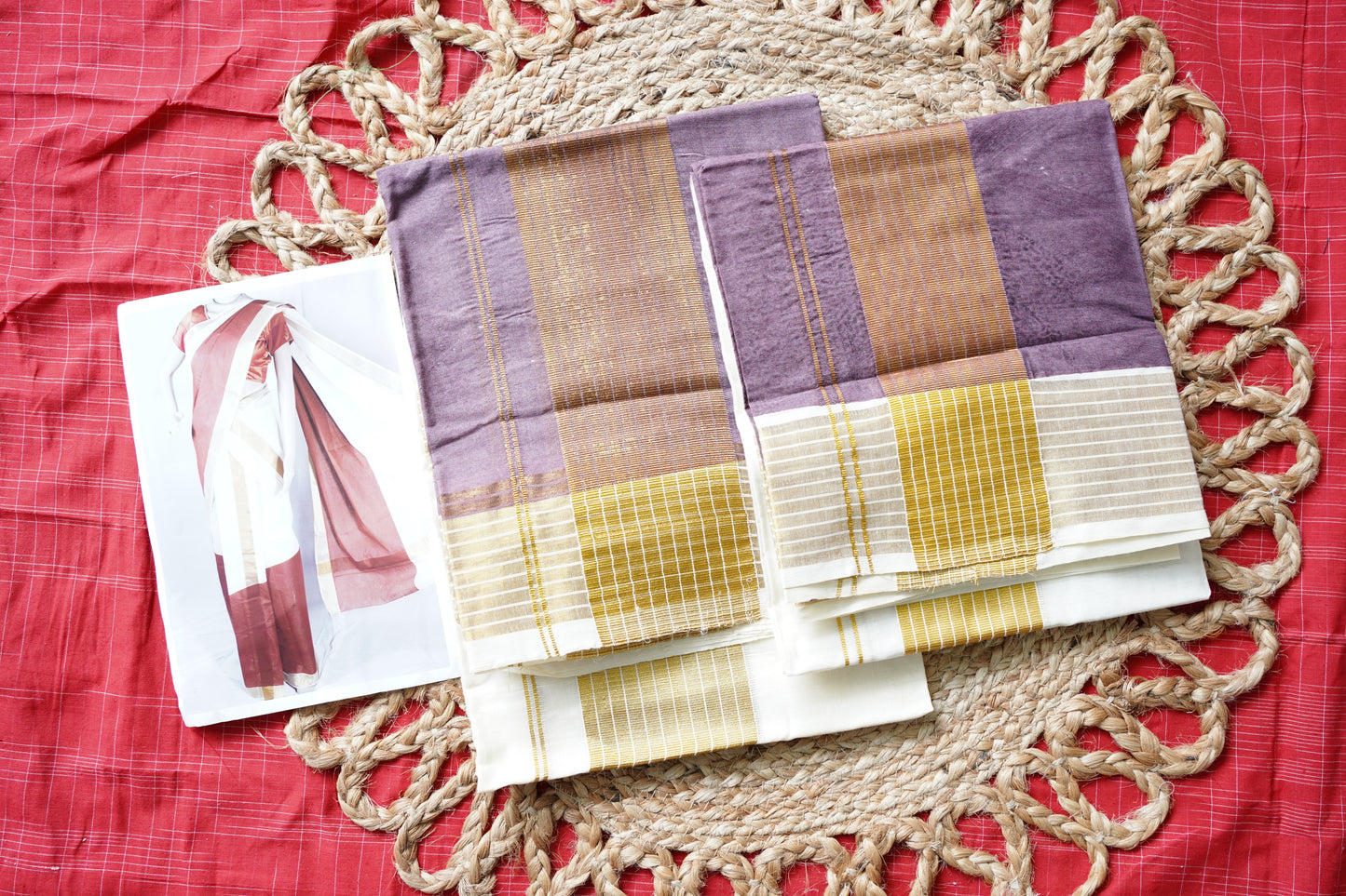 TIE AND DYE KERALA COTTON SETMUNDU