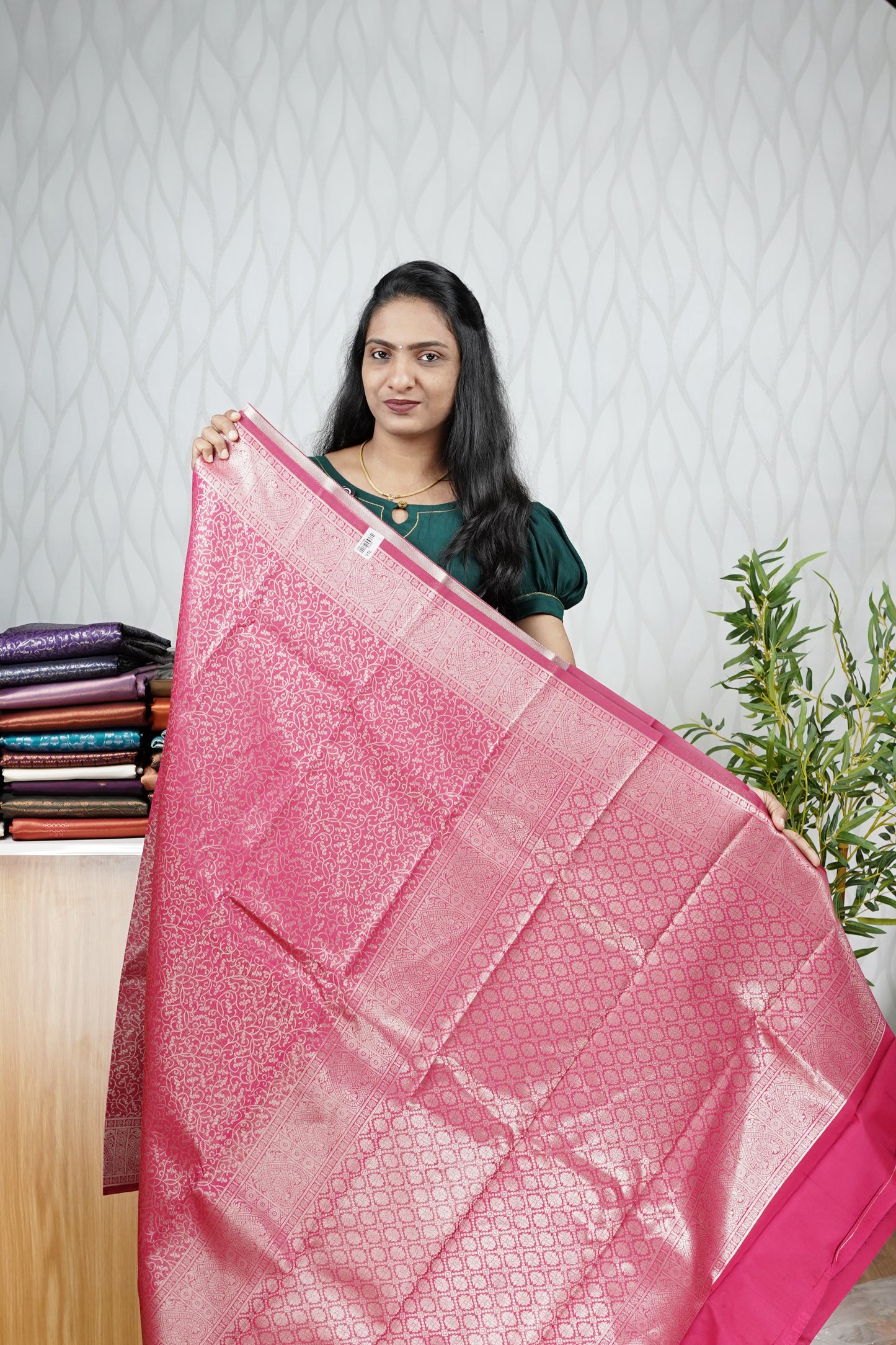 BROCADE SEMI SILK SAREE