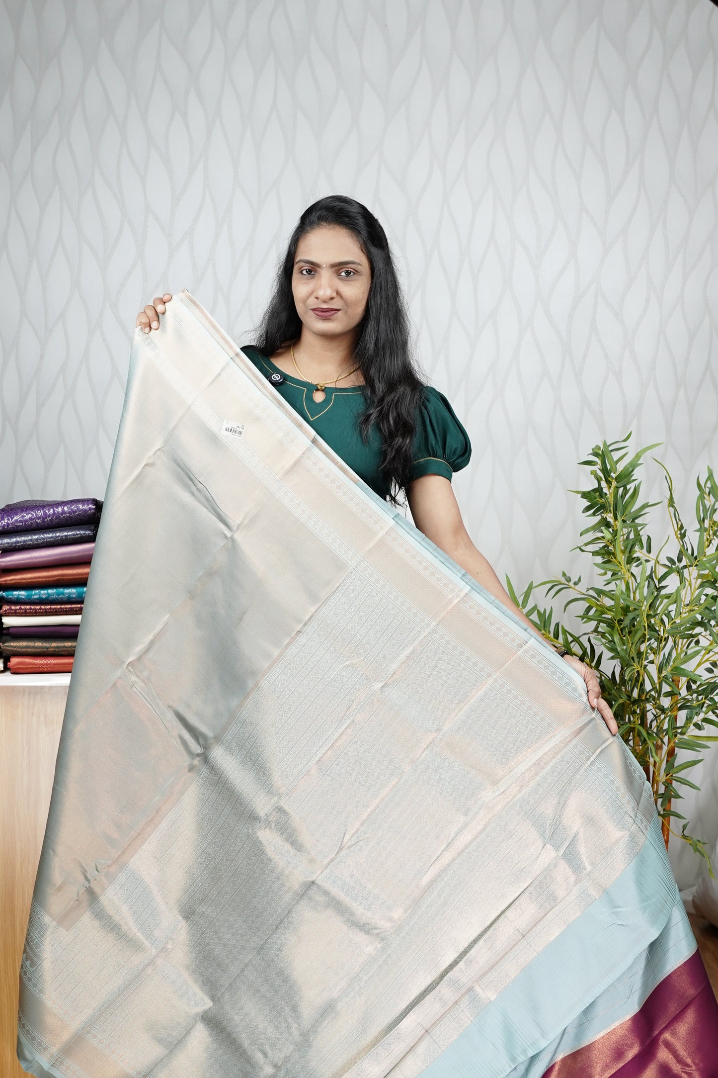 PASTEL BROCADE SEMI SILK SAREE