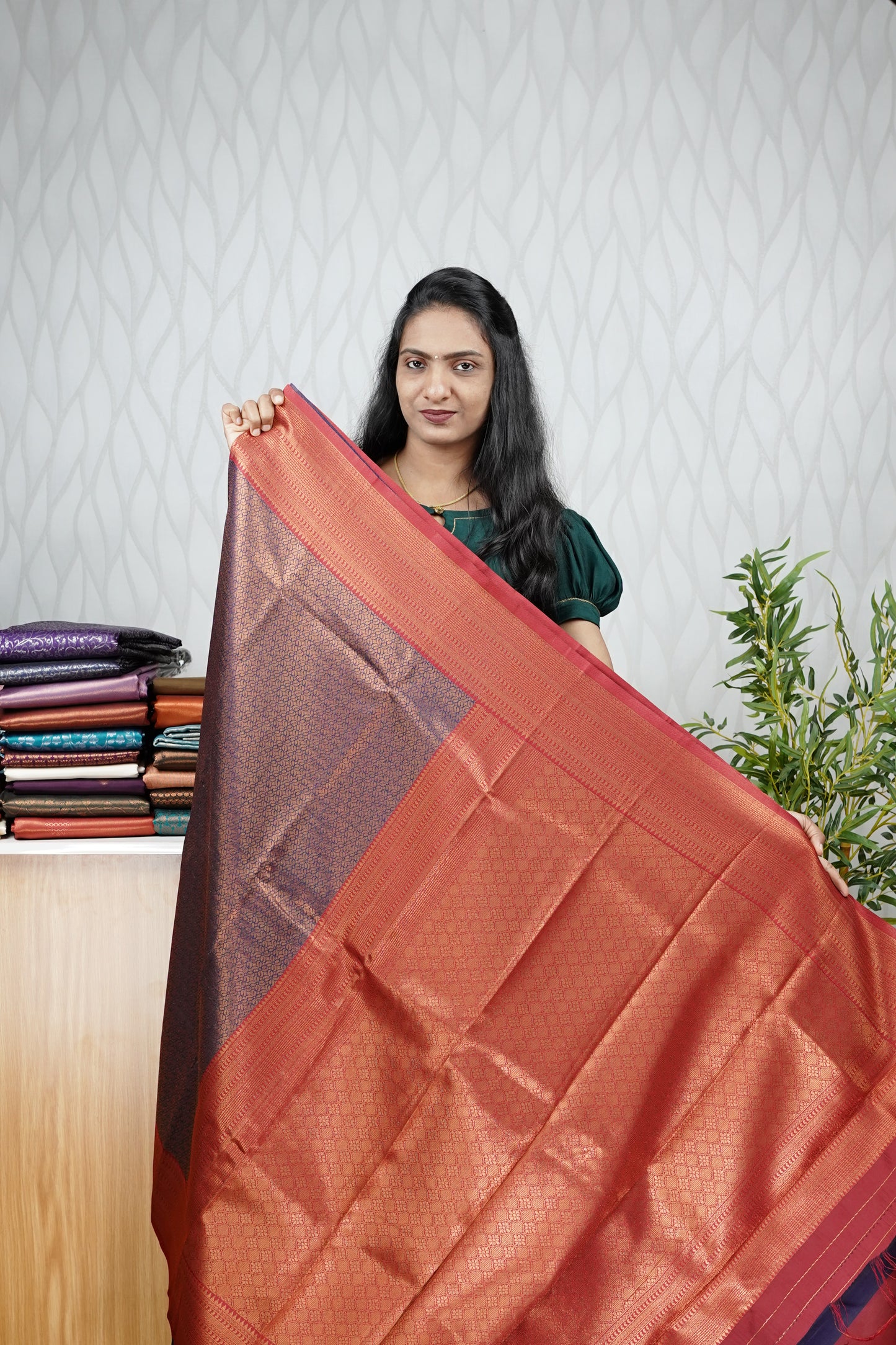 BROCADE SEMI SILK SAREE