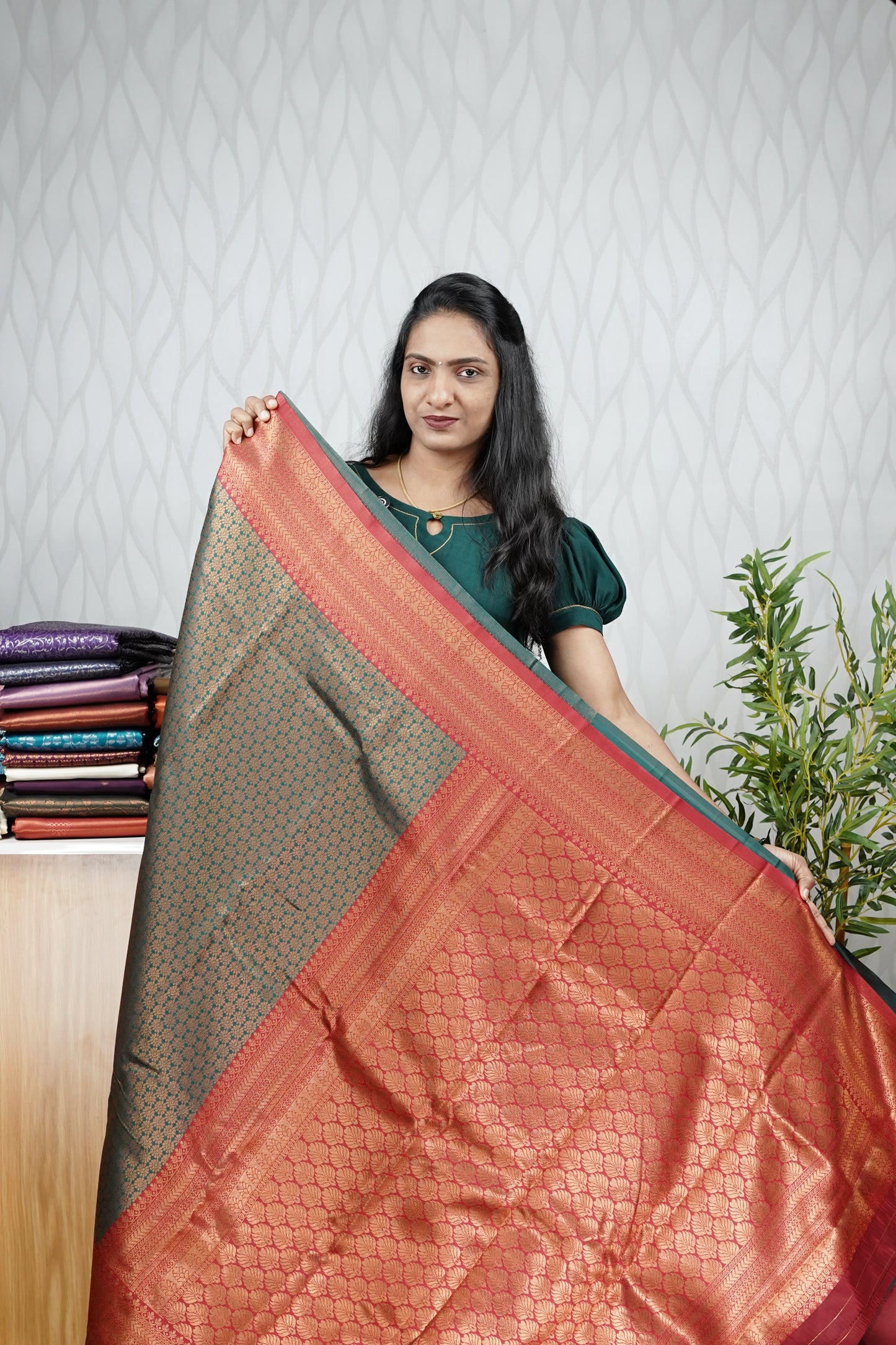 BROCADE SEMI SILK SAREE