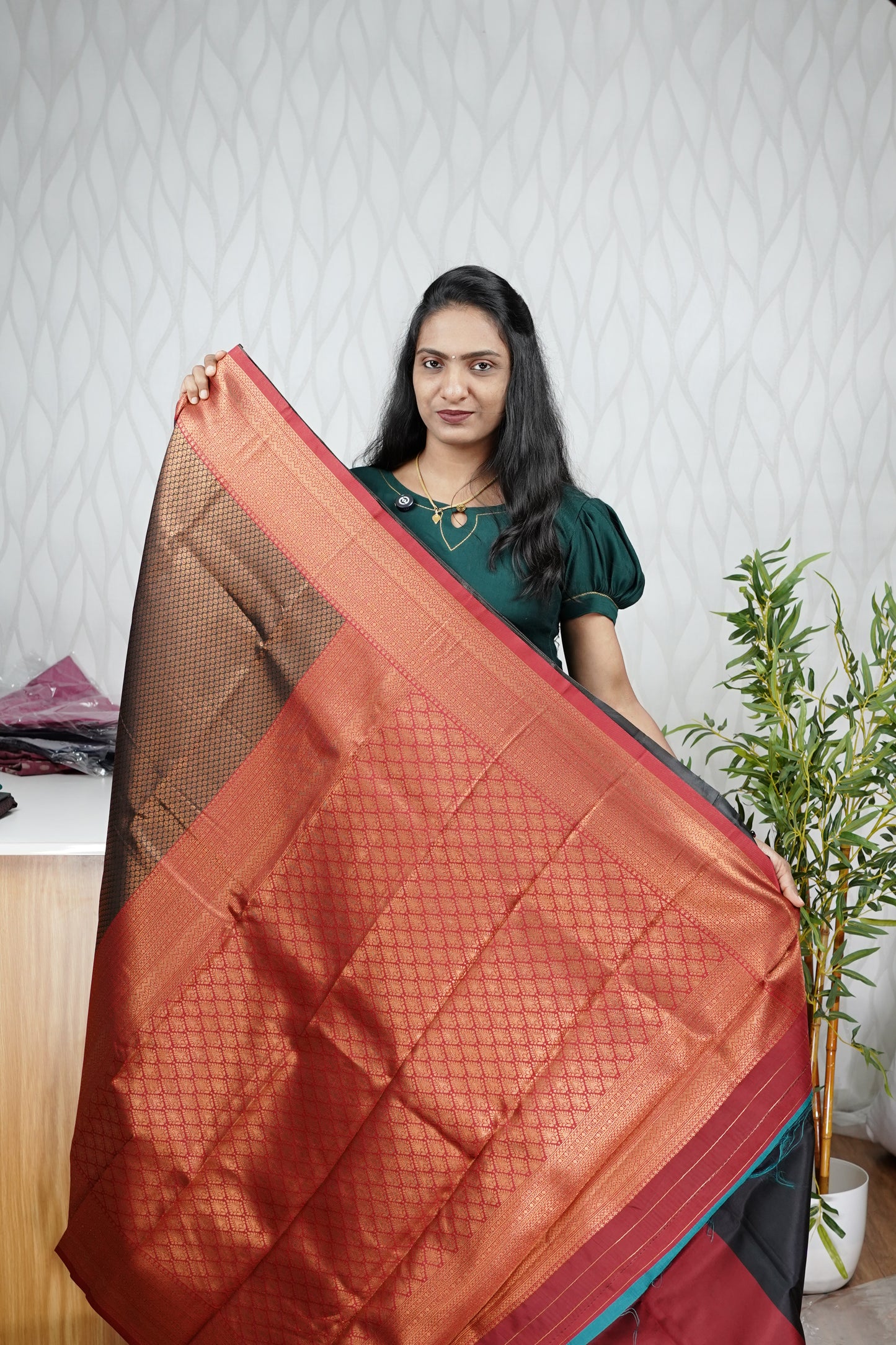 BROCADE SEMI SILK SAREE