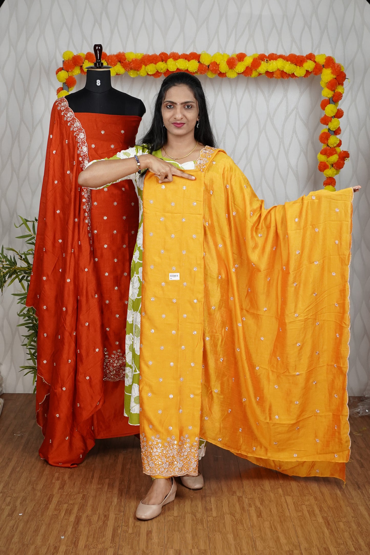 EMBROIDERY BADRI SILK SALWAR SUIT