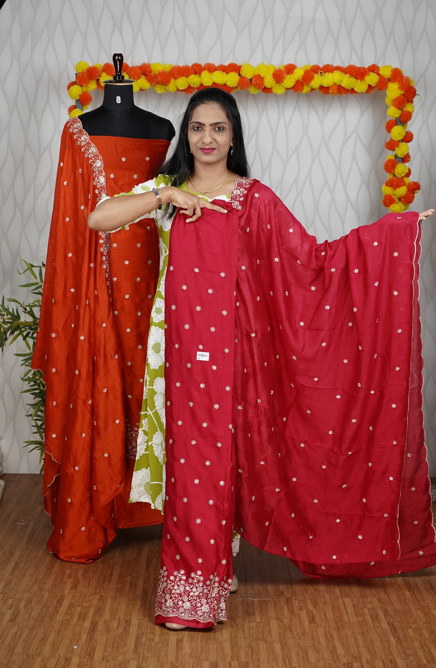 EMBROIDERY BADRI SILK SALWAR SUIT