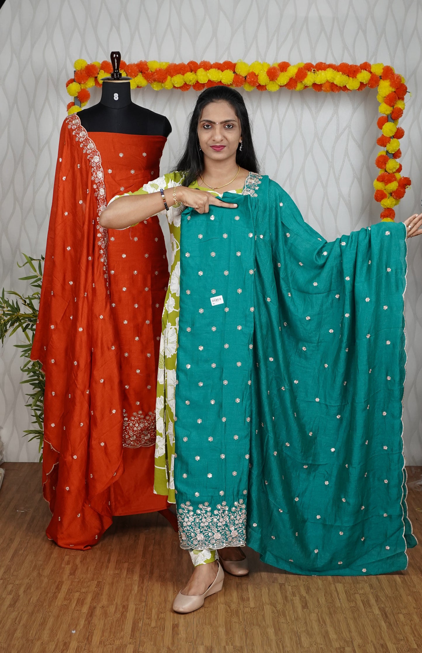 EMBROIDERY BADRI SILK SALWAR SUIT