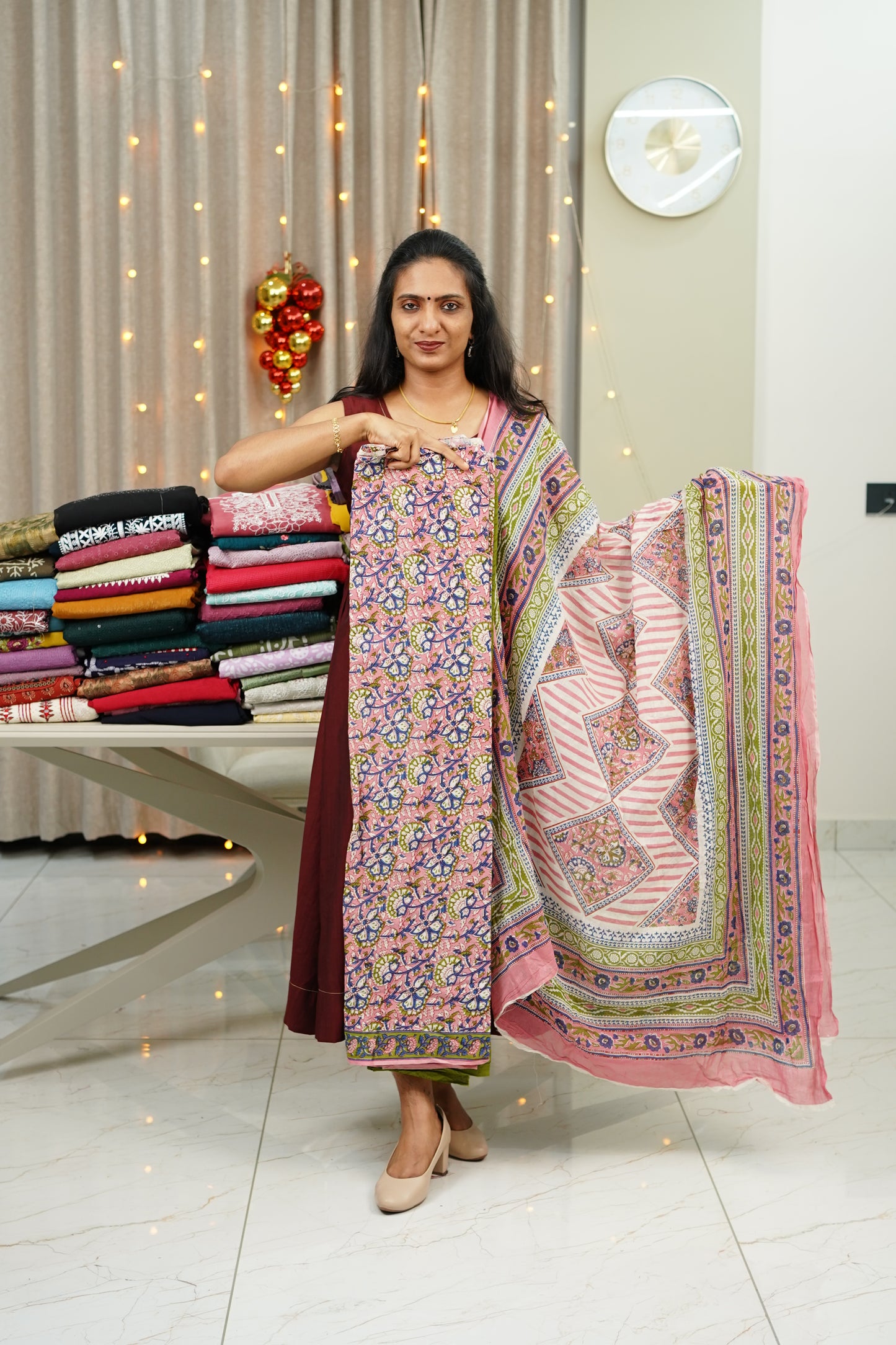 COTTON PRINTED DETAILED UNSTITCHED SALWAR SUIT