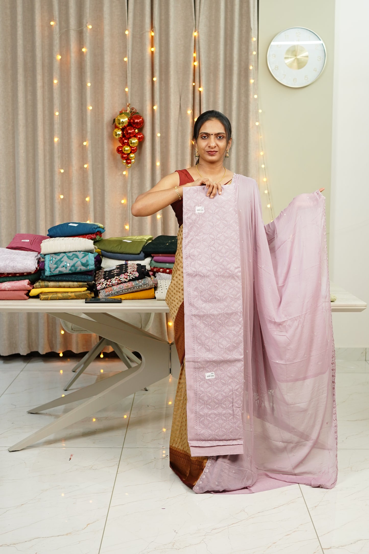 VICHITRA SILK UNSTICHED SALWAR SET