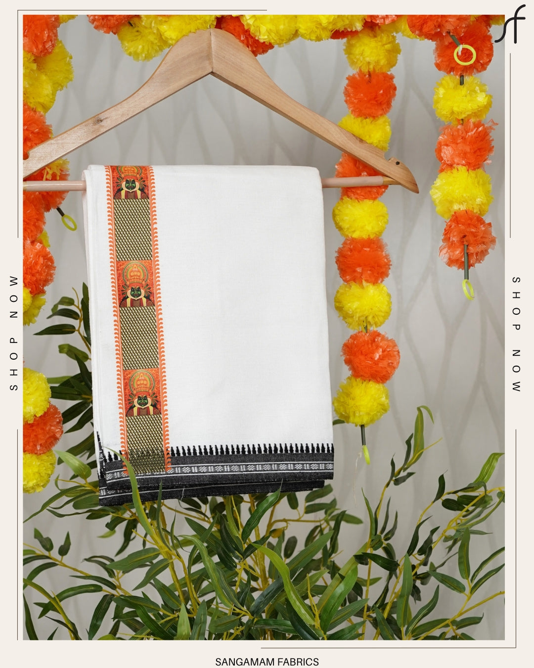 STICKER PRINTED KARA WHITE COTTON MUNDU