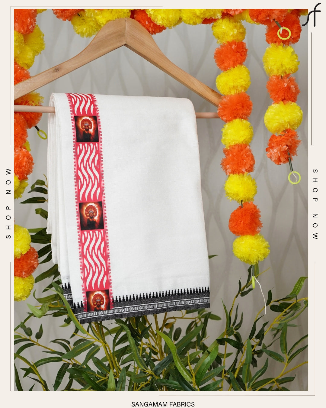 STICKER PRINTED KARA WHITE COTTON MUNDU