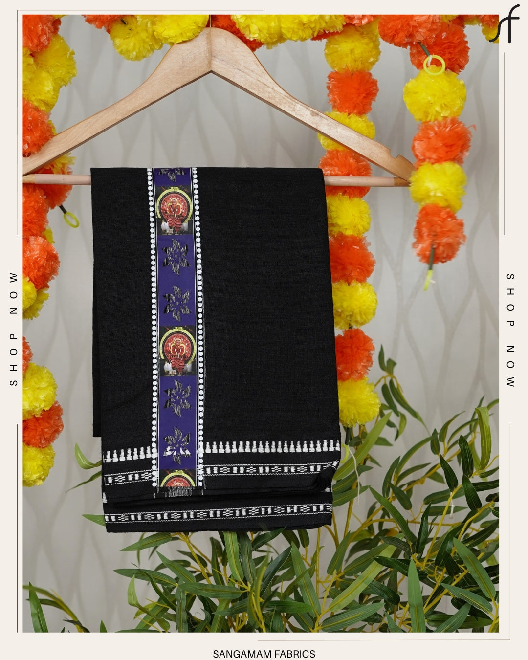 STICKER PRINTED KARA BLACK COTTON MUNDU 3